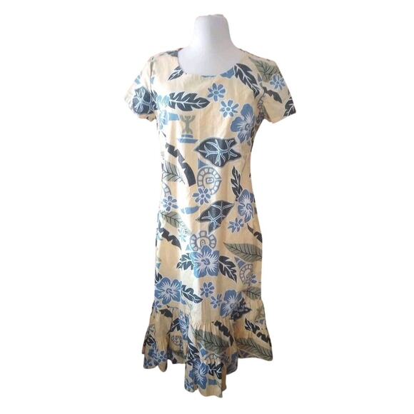 Reyn Spooner Reverse Print Dress Sz S Phil Edwards dress Hawaiian 100% Cotton - Picture 1 of 9